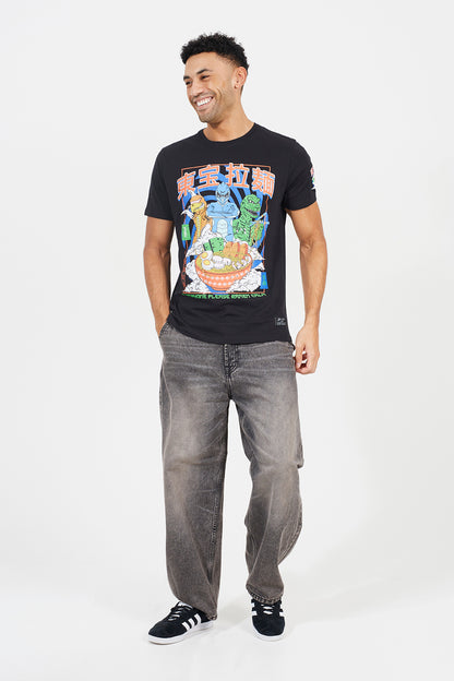 Brave Soul Black Cotton Graphic Print Short Sleeve T-Shirt - Black Image 3