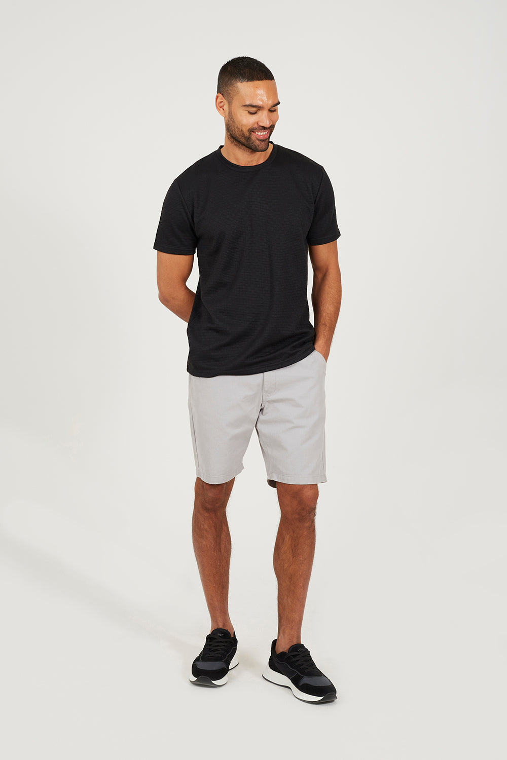 Brave Soul Black Crew Neck T-Shirt - Black Image 3