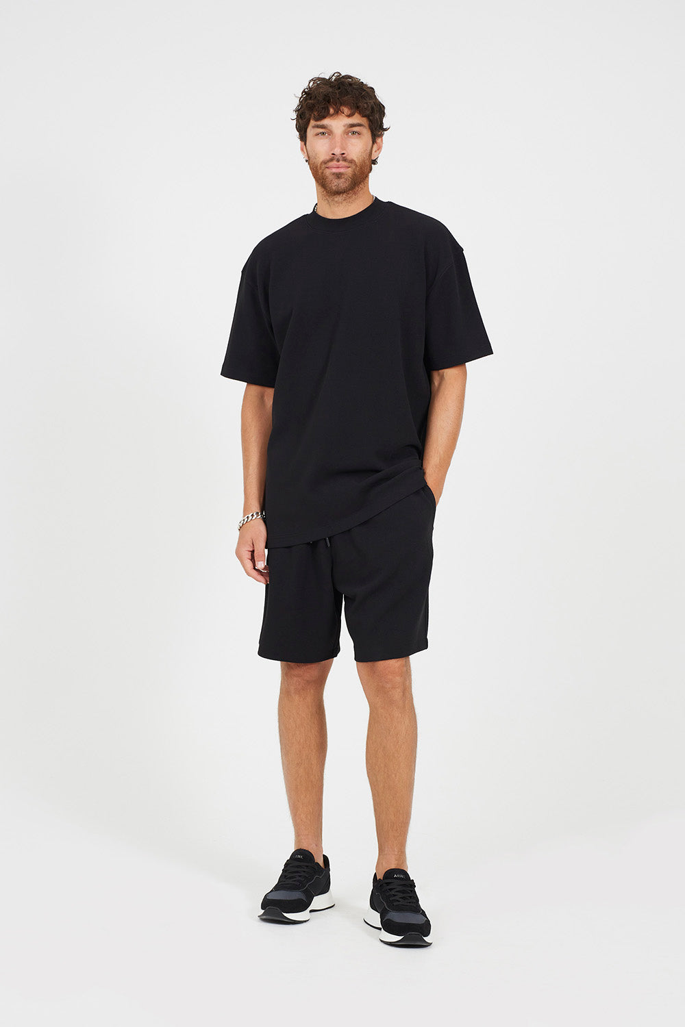 Brave Soul Black Crinkled T-Shirt - Black Image 3