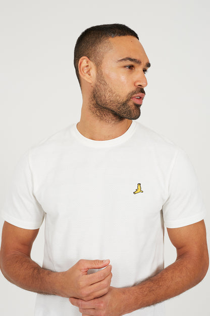 Brave Soul Off White Crew Neck Embroidered Badge T-Shirt - Off White Image 4