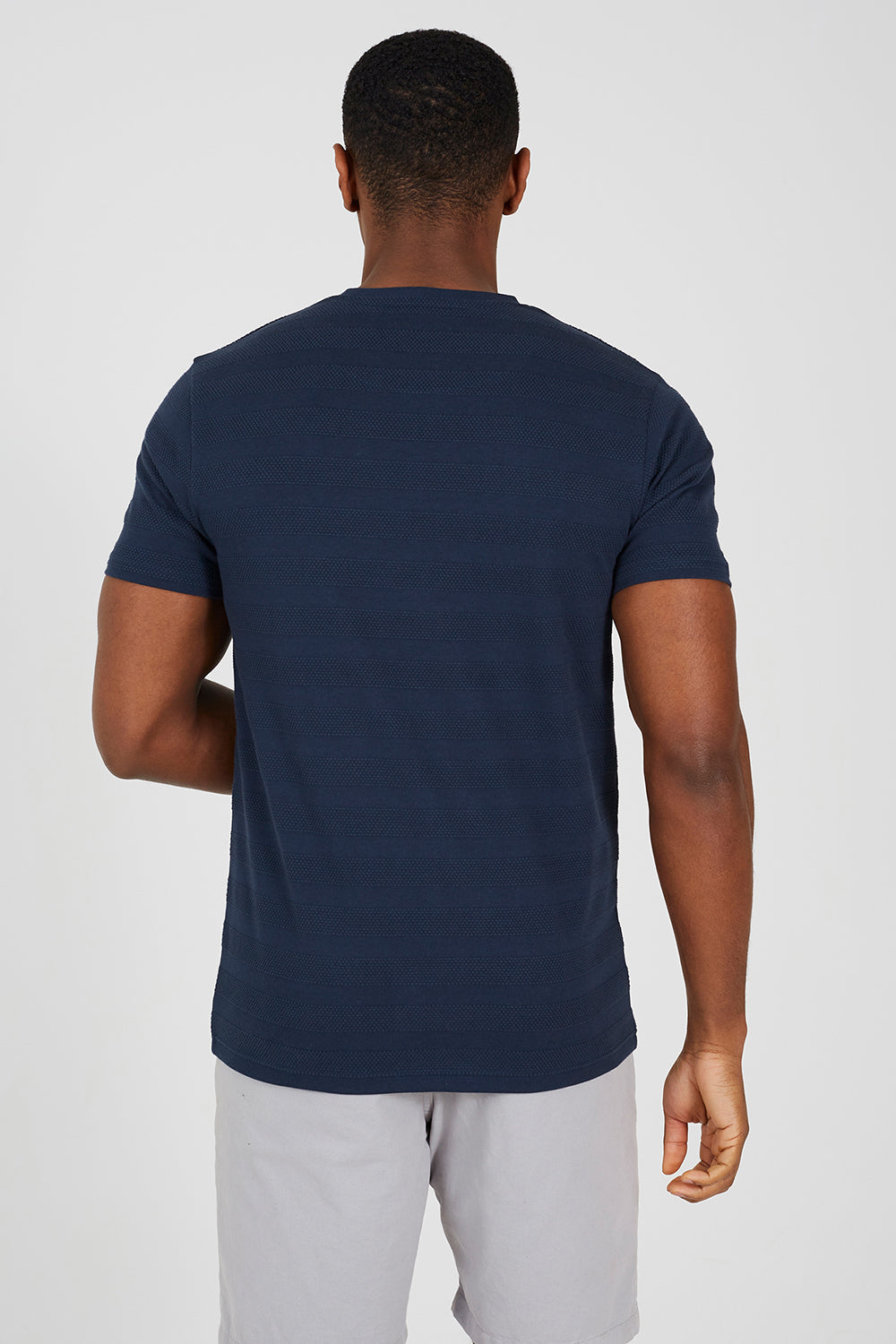 Brave Soul Navy Crew Neck Embroidered Badge T-Shirt - Navy Image 2