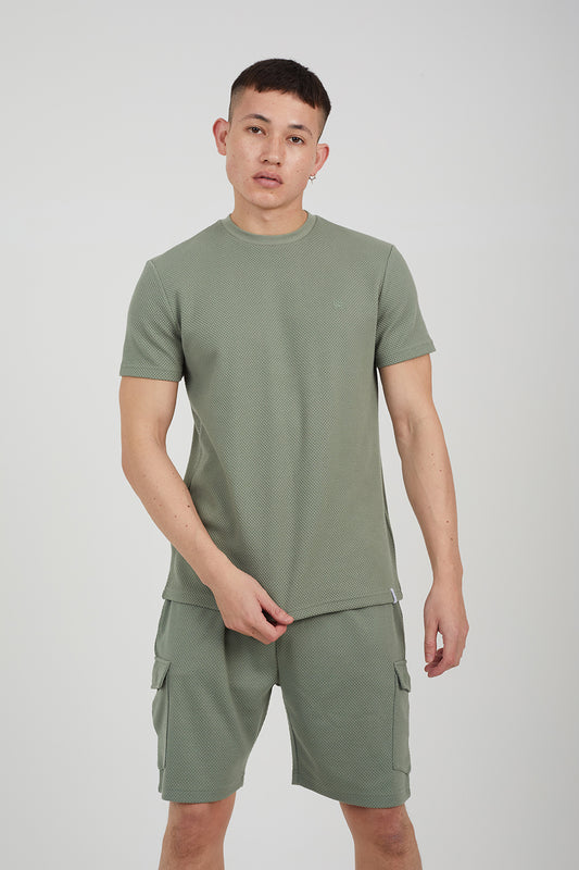 Brave Soul Pale Green Crew Neck T-Shirt - Pale Green Image 1