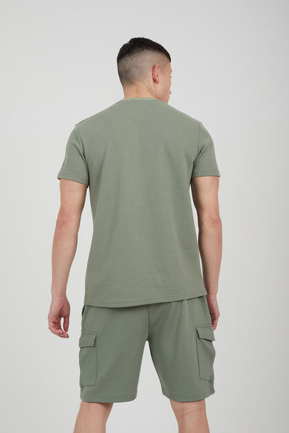 Brave Soul Pale Green Crew Neck T-Shirt - Pale Green Image 2