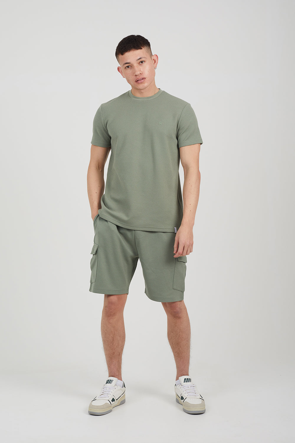 Brave Soul Pale Green Crew Neck T-Shirt - Pale Green Image 3