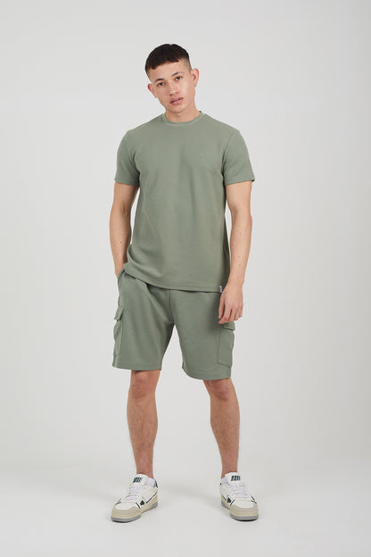 Brave Soul Pale Green Crew Neck T-Shirt - Pale Green Image 3