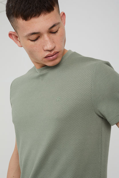 Brave Soul Pale Green Crew Neck T-Shirt - Pale Green Image 4