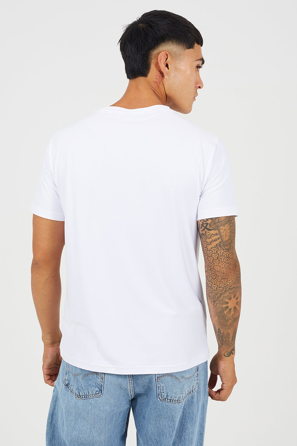 Brave Soul White Classic Crew Neck T-Shirt - White Image 2