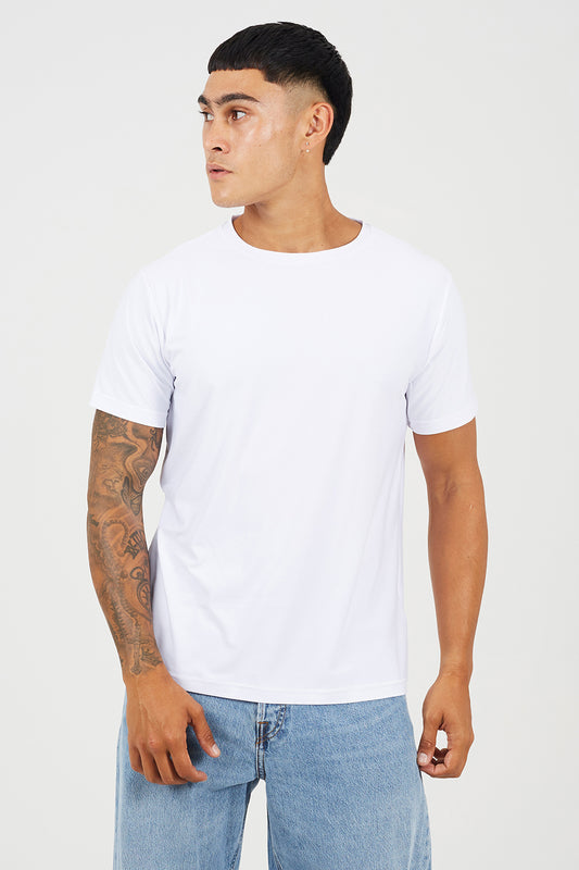 Brave Soul White Classic Crew Neck T-Shirt - White Image 1