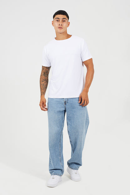 Brave Soul White Classic Crew Neck T-Shirt - White Image 3