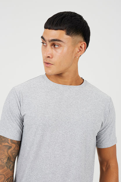 Brave Soul Light Grey Classic Crew Neck T-Shirt - Light Grey Image 4