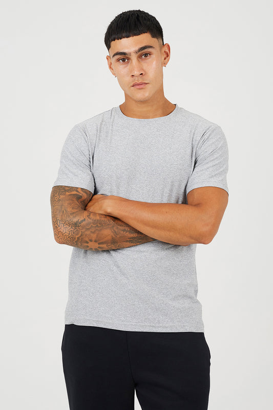 Brave Soul Light Grey Classic Crew Neck T-Shirt - Light Grey Image 1