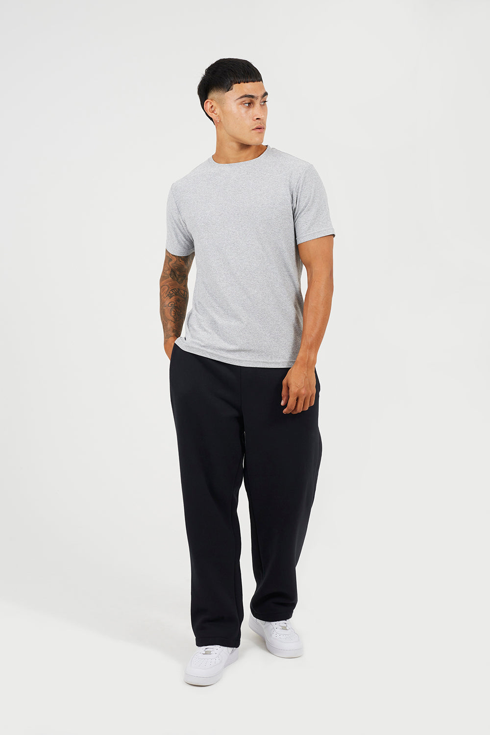 Brave Soul Light Grey Classic Crew Neck T-Shirt - Light Grey Image 3