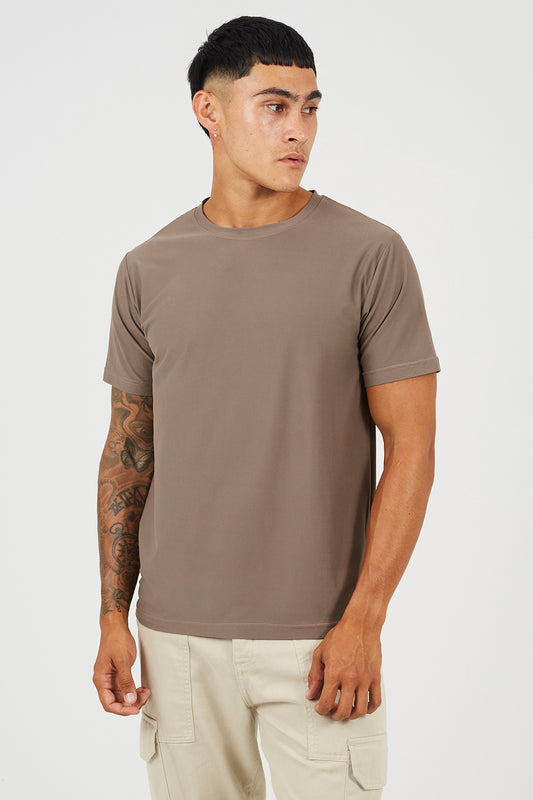 Brave Soul Brown Classic Crew Neck T-Shirt - Brown Image 1