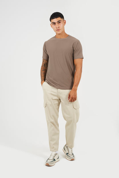 Brave Soul Brown Classic Crew Neck T-Shirt - Brown Image 3