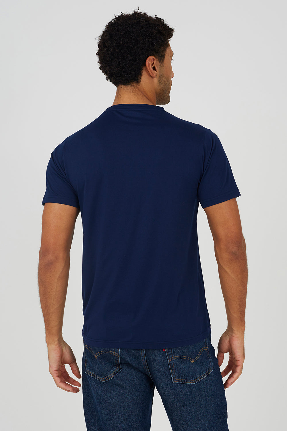 Brave Soul Navy Classic Crew Neck T-Shirt - Navy Image 2