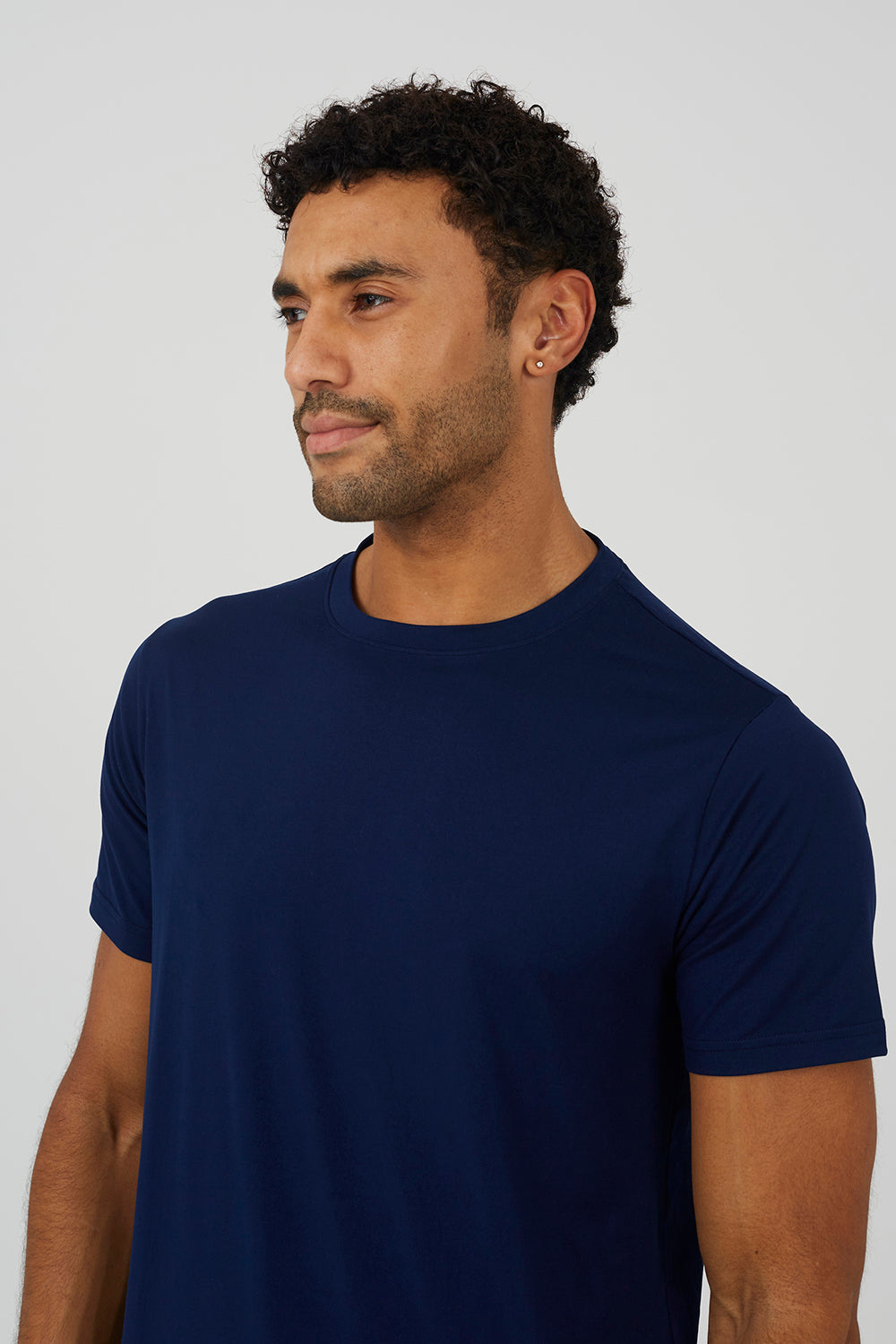 Brave Soul Navy Classic Crew Neck T-Shirt - Navy Image 4