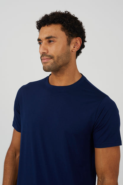 Brave Soul Navy Classic Crew Neck T-Shirt - Navy Image 4
