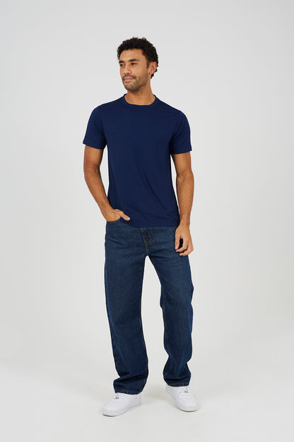 Brave Soul Navy Classic Crew Neck T-Shirt - Navy Image 3