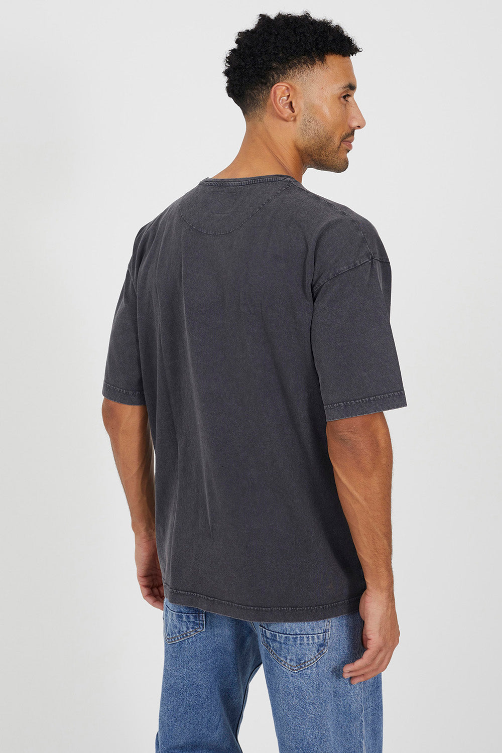 Brave Soul Dark Grey Graphic T-Shirt - Dark Grey Image 2