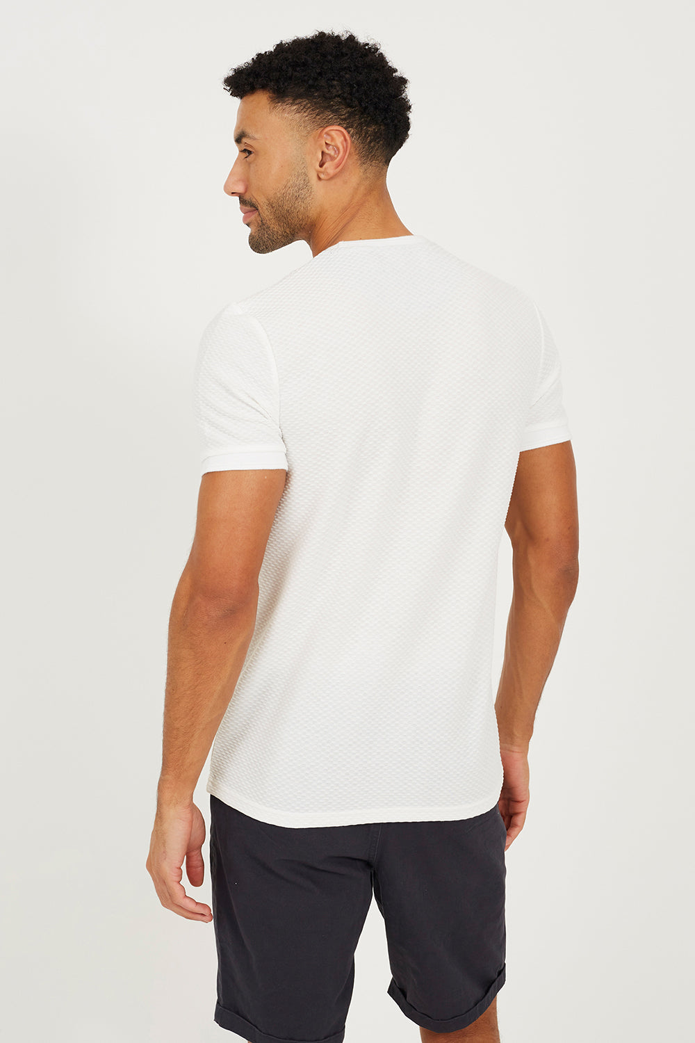 Brave Soul Cream Crew Neck T-Shirt - Cream Image 2