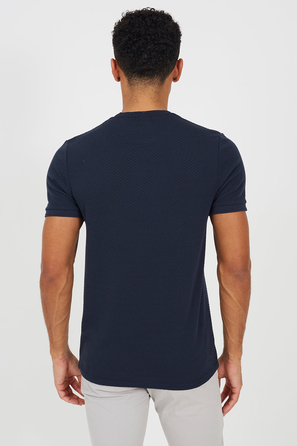 Brave Soul Navy Crew Neck T-Shirt - Navy Image 2