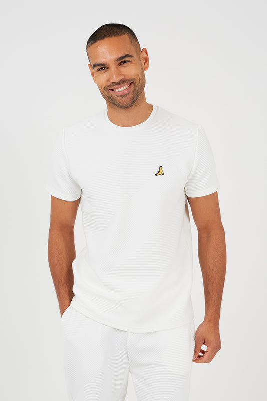 Brave Soul Cream Crew Neck T-Shirt - Cream Image 1