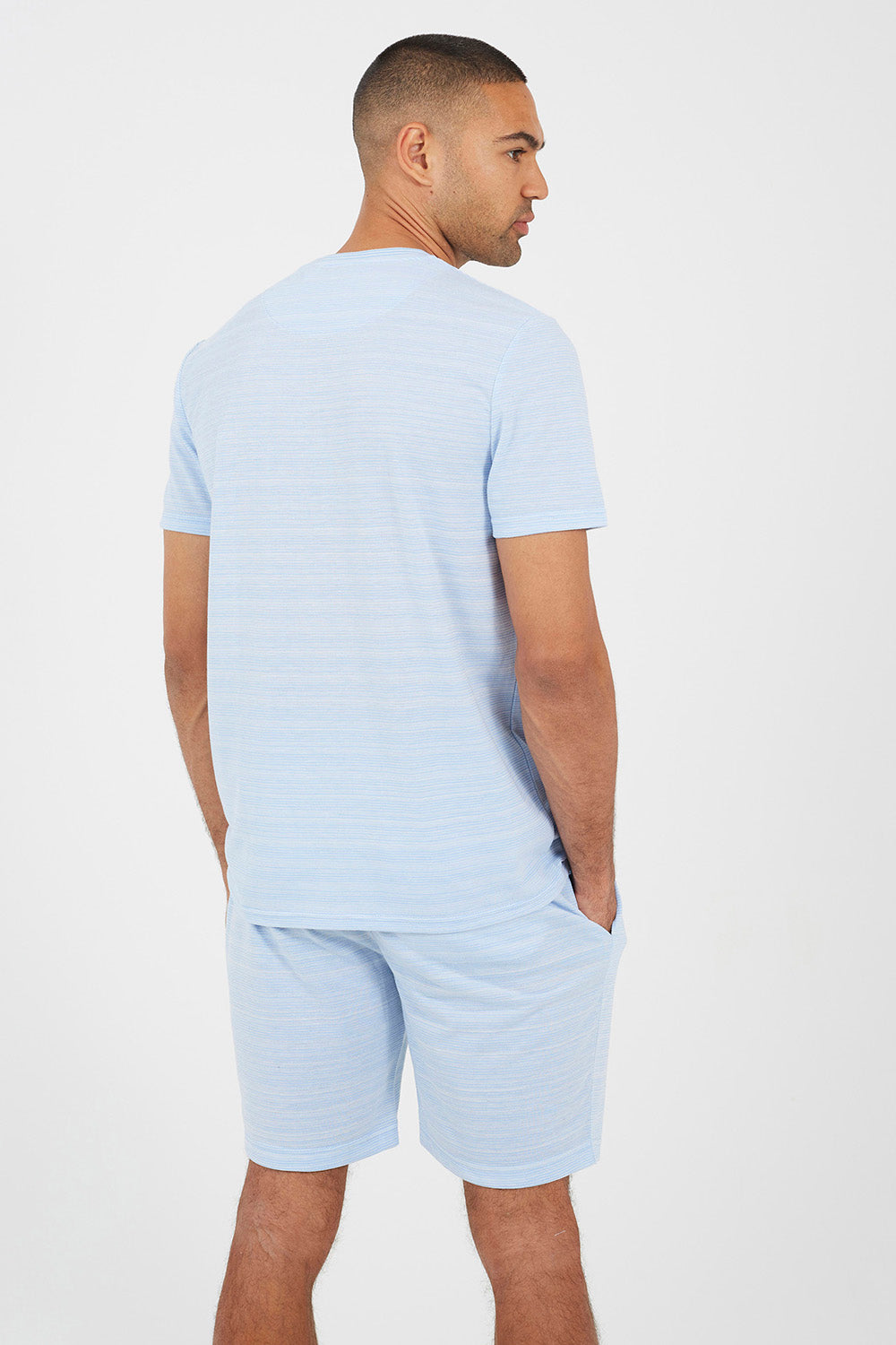 Brave Soul Light Blue Crew Neck T-Shirt - Light Blue Image 2