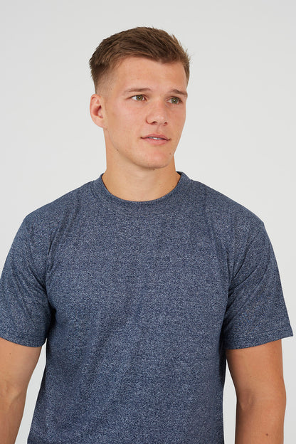 Brave Soul Blue Crew Neck T-Shirt    - Blue Image 4